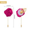 Unique Bargains Realistic Rose Boutonnieres Flower Pins for Wedding Ceremony 24 Pcs - 2 of 4
