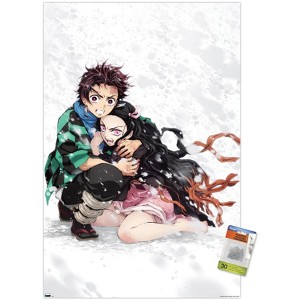 Trends International Demon Slayer - Tanjiro & Nezuko Snow Unframed Wall Poster Prints - 1 of 4