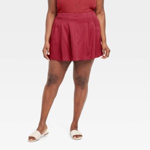 Women's High-Rise Pleated Skort - A New Day™ - 1 of 4