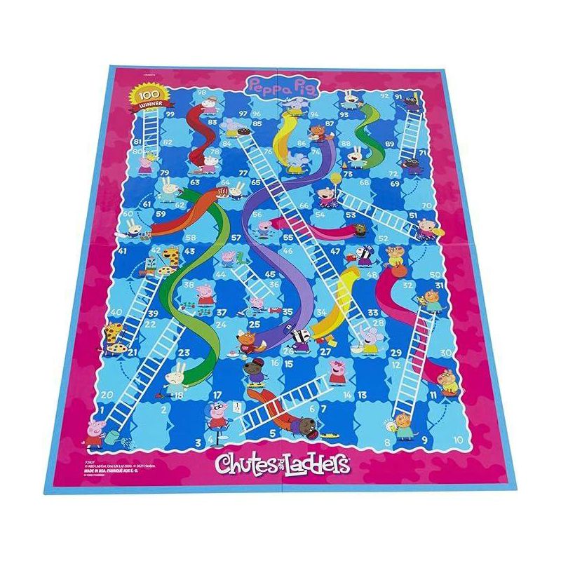 Chutes and Ladders: Peppa Pig Edition Board Game for Kids Ages 3 and Up, Preschool Games for 2-4 Players, 2 of 7