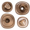 Elanze Designs 16-Piece Modern Chic Smooth Handmade Shape High Gloss Ceramic Stoneware  Kitchen Dinnerware 16 Piece Set - Service for 4, Brown - 3 of 4