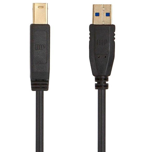 Monoprice Usb 3.0 Type-a To Type-b Cable - 1.5 Feet - Black, Compatible With Scanner, Hard Disk Drive, Usb Hub, Printers - Select Series : Target