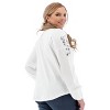 Aventura Clothing Women's Nyla Embroidered Long Sleeve Split Neck Blouse - 3 of 4