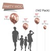 PartyWoo Balloons Metallic Rose Gold 18 12 10 5 Inch 142 pcs - 2 of 4