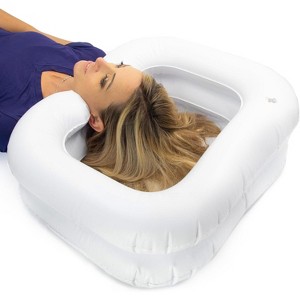 DMI Inflatable Hair Washing Basin for Bedridden Disabled, Injured, Elderly, Kids | Portable Hair Washing Station Portable Shampoo Bowls for Home - 1 of 4