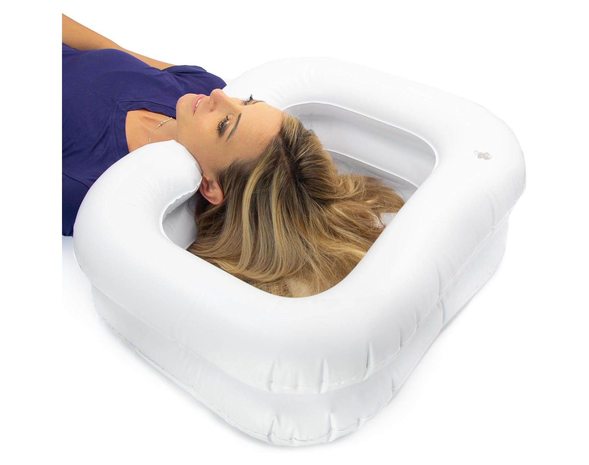 DMI Inflatable Hair Washing Basin for Bedridden Disabled, Injured, Elderly, Kids | Portable Hair Washing Station Portable Shampoo Bowls for Home