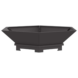 vidaXL Fire Pit Black 39.37 x 39.37 x 11.02 in Steel : Target