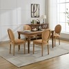 NicBex Set of 2 French Style Velvet Dining Chairs, Antique Painted Solid Wood Kitchen Side Chairs, Nailhead Trim & Steel Spring Cushion - 3 of 4