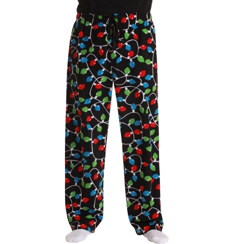 followme Microfleece Men's Buffalo Plaid Pajama Pants with Pockets (Red,  White & Blue Plaid, Small) 