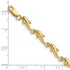 Black Bow Jewelry 14k Yellow Gold Dolphin Bracelet - 7 Inch - 4 of 4