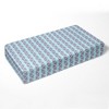 Bacati - Liam Large Triangles Aqua Navy Muslin 3 pc Toddler Bed Sheet Set - 4 of 4