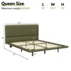 CAVINAS Floating Bed Frame with LED Lights, Modern PU Leather Platform Bed,Upholstered Bed for Bedroom, No Box Spring Needed - 3 of 4