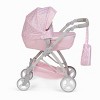 JC Toys Berenguer Boutique Playtime Deluxe Folding Sports Pram Stroller Royal Pink for Dolls - 2 of 4