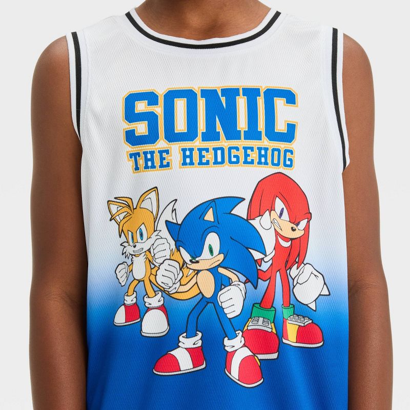 Boys&#39; Sonic the Hedgehog Basketball Jersey - Royal Blue/White, 2 of 4