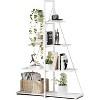 Coucheta A-Frame Ladder Bookshelf – 4-Tier Leaning Bookcase,  Shelf for Small Spaces, Holds 30lbs/Tier, Farmhouse & Industrial Style - 2 of 4