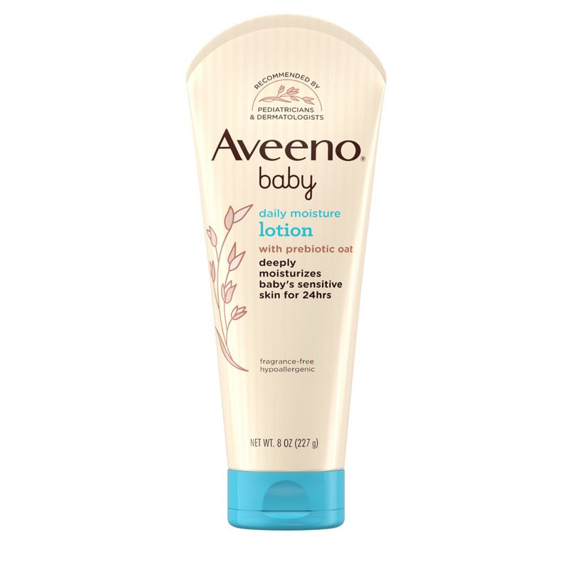 Aveeno Baby Daily Moisture Body Lotion for Delicate Skin with Natural Colloidal Oatmeal &#38; Dimethicone - 8oz, 3 of 11