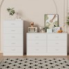 SUGIFT 6 Drawer Dresser, Modern Wood Chest of Drawers for Bedroom, White - 2 of 4