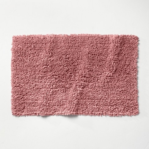 Agosto Bath Rug Hashtag Home Color: Blush, Size: 17 W x 24 L