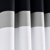 Alexander Color Block Light Filtering Window Curtain Panels Black/Gray 52X84 Set - 3 of 4