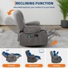 Massage Recliner Chair for Adults, 360¡ã Swivel Rocking Chair with Massage and Heating, Glider Recliner Chairs with Storage and Cup Holder - 4 of 4