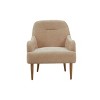Okak Modern Accent Chair, Chenille Armchair, Modern Style Accent Chair with Wood Legs, Comfy Design for Living Room, Bedroom - 4 of 4