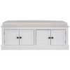 YOOCOZZ Solid Wood Storage Shoe Bench with Removable Cushion,Adjustable Shelves and 4 Doors - 2 of 4