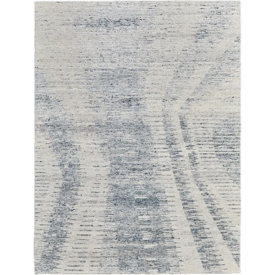 Brighton Modern Abstract Ivory/Blue/Gray Area Rug