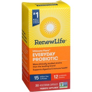 Renew Life Ultimate Flora, Everyday Probiotic, 30 count (pack of 1) - 1 of 4