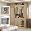 Aheaplus 30'' Freestanding Closet Organizer with Hanging Rods and Drawers, Closet System with Storage Shelves - 4 of 4