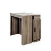 CLIHOME Modern Multifunctional Extendable Dining Table with Outlet, Space Saving Expanding Table with Storage - 3 of 4