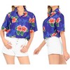 HAPPY BAY Women's Button Down Blouses Summer Beach Party Short Sleeve Tropical Vacation Blouse Shirt Hawaiian Colorful Dress Tee Shirts - 3 of 4