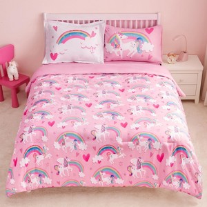 Joyfy Kid Twin Comforter Set 5 Piece Bedding Set for Boys Girls Super Soft Microfiber Bed in a Bag with Comforter Sheets Pillowcase Sham - 1 of 4