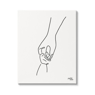 Stupell Parent & Child Holding Hands Gallery Wrapped Canvas Wall Art