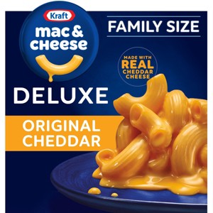 Kraft Deluxe Original Cheddar Mac and Cheese Dinner Family Size - 24oz - 1 of 4