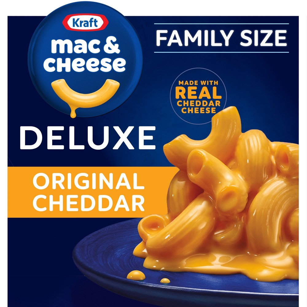 UPC 021000023172 product image for Kraft Deluxe Original Cheddar Mac and Cheese Dinner Family Size - 24oz | upcitemdb.com