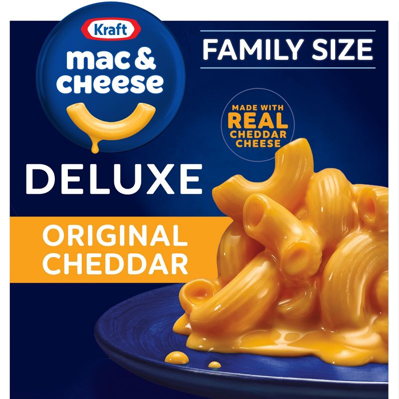 Kraft Deluxe Original Cheddar Mac and Cheese Dinner Family Size - 24oz, 1 of 11