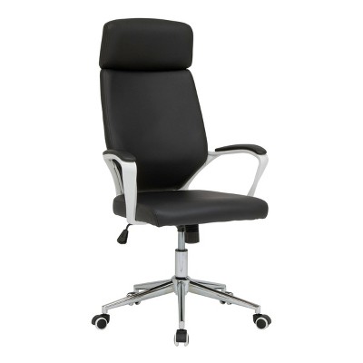 High Back Deluxe Managers Chair White/Black - Calico Designs