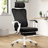 Racxily Ergonomic Office Chair with Footrest, Mesh Office Desk Chair with Headrest, High Back Computer Chair with Adjustable Lumbar Support - 2 of 4