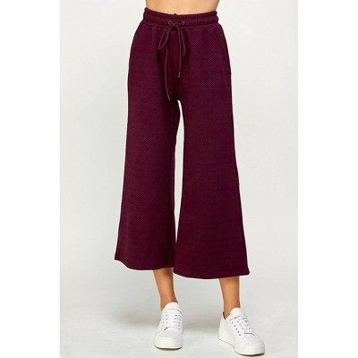 Women's Textured Cropped Wide Pant - SEE AND BE SEEN