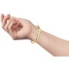 Guili 14K Yellow Gold Plated Wild Cat Door Knocker Bangle Bracelet with Emerald & Cubic Zirconia- Bold Jewelry for Special Occasions or Everyday Style - 3 of 3