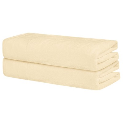 Unique Bargains 100% Cotton Solid Quick Dry Highly Absorbent Bath Towels 2 Packs