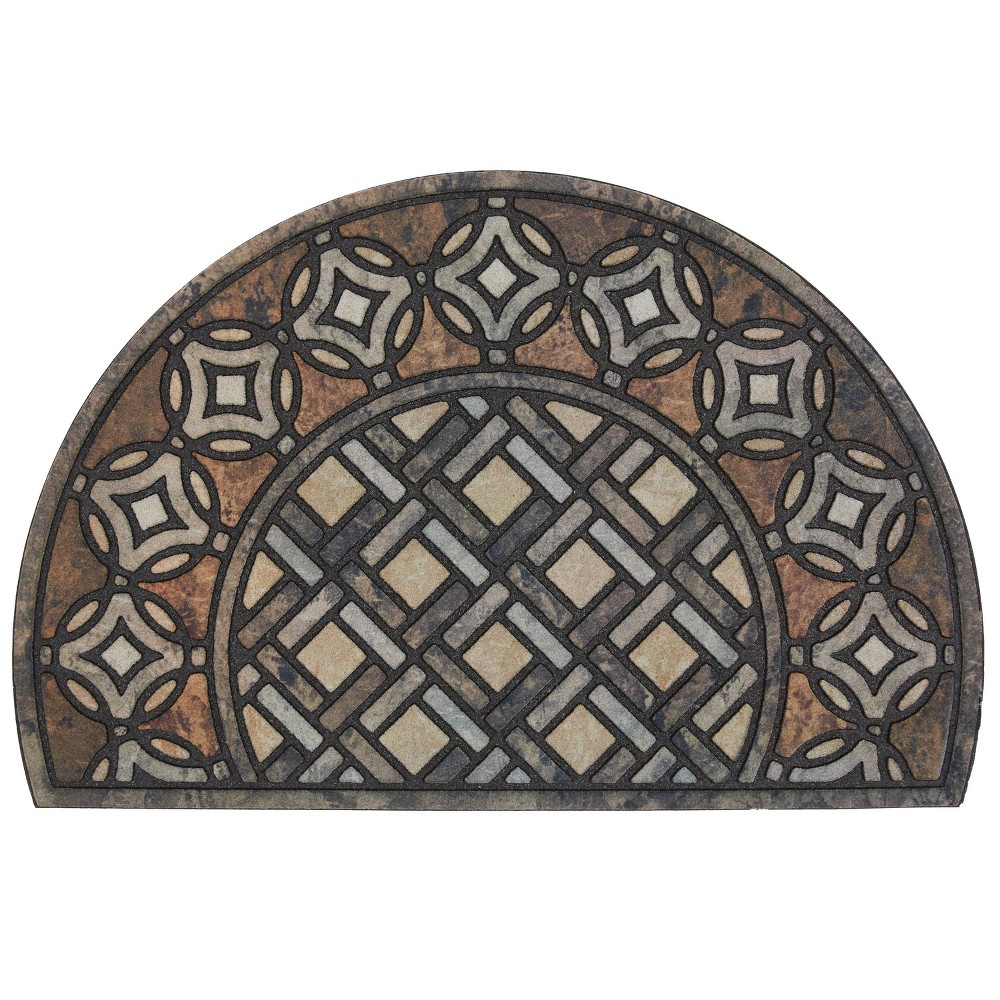 Photos - Doormat Mohawk 1'11"x2'11" Doorscapes Estate Mat Deco Tile Slice Assorted Brown  