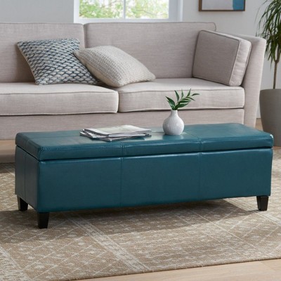 PAGED  Storage Ottoman Bench,51.25" End of Bed Bench with Soft-Close Lid,Rectangle Ottoman with Storange for Living Room,Entryway