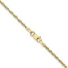Black Bow Jewelry 1.8mm, 10k Yellow Gold Lightweight D/C Rope Chain Bracelet - 2 of 4