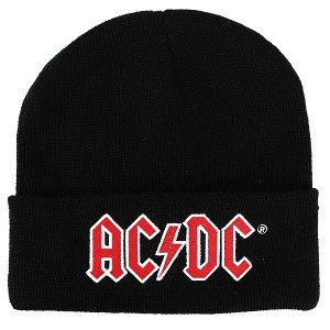 AC/DC Embroidered Logo Cuff black Beanie with Led light for Men - 1 of 2