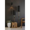 Black and Gold Floor Lamp – 63 Inch Height – Fluted Metal Shade for Living Room By kalalou - 3 of 4