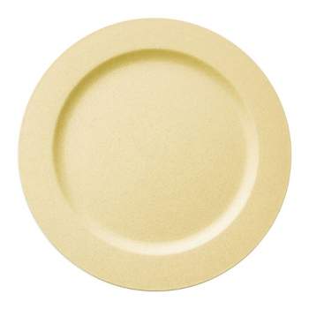 Smarty Had A Party 10" Matte Bright Yellow Round Disposable Plastic Dinner Plates (120 Plates)