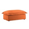 PAGED Corduroy Fabric Ottoman, Modern Wooden Sectional Sofa Footstool Module with Thickened Seat Cushion, Shoe Bench for Living Room, Bedroom - 4 of 4