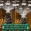 Aoibox Christmas Tree Topper Silver Lighted Star 6 Projection Modes 3D Rotating LED Lights 1 Piece for Holiday Party Decoration - 3 of 4