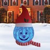 A Holiday Company 8ft Tail Snowman Head with Blue Shimmer Light, 8 ft Tall, Multi - 3 of 4